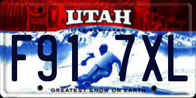 UT license plate F917XL