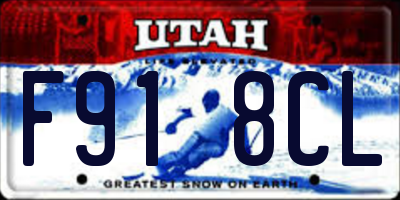 UT license plate F918CL