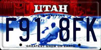 UT license plate F918FK