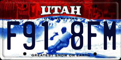 UT license plate F918FM