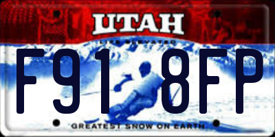 UT license plate F918FP