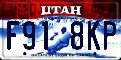UT license plate F918KP