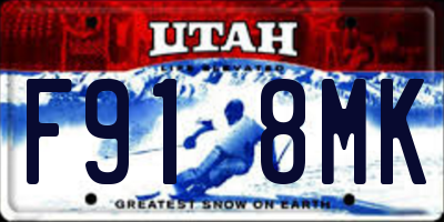 UT license plate F918MK