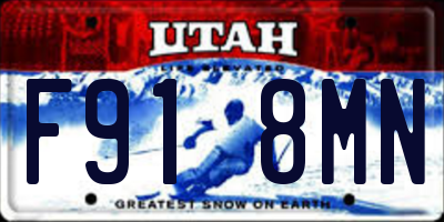 UT license plate F918MN