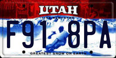 UT license plate F918PA
