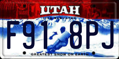 UT license plate F918PJ