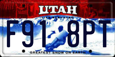 UT license plate F918PT