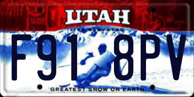 UT license plate F918PV