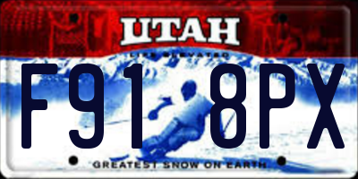 UT license plate F918PX