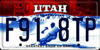 UT license plate F918TP