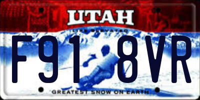 UT license plate F918VR