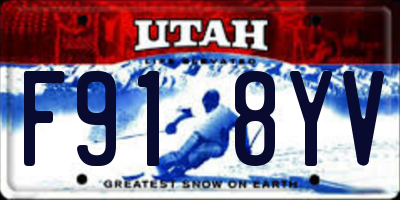 UT license plate F918YV