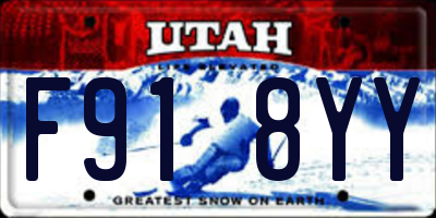 UT license plate F918YY