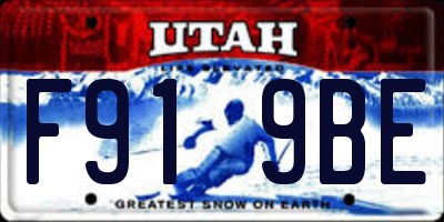 UT license plate F919BE