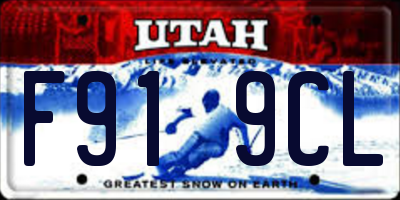 UT license plate F919CL
