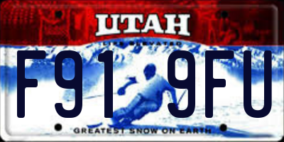 UT license plate F919FU