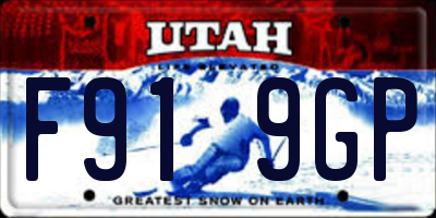 UT license plate F919GP