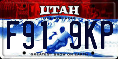 UT license plate F919KP