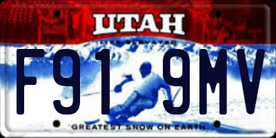 UT license plate F919MV