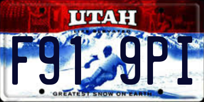 UT license plate F919PI
