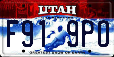 UT license plate F919PO