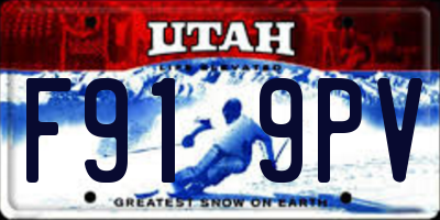 UT license plate F919PV