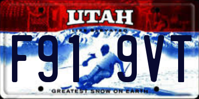 UT license plate F919VT