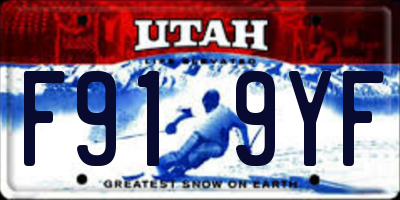 UT license plate F919YF