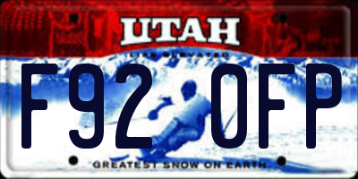 UT license plate F920FP
