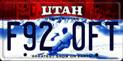 UT license plate F920FT