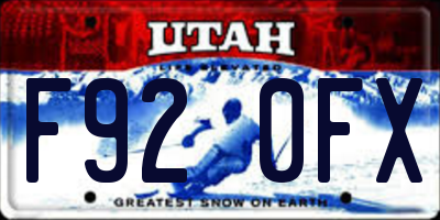 UT license plate F920FX