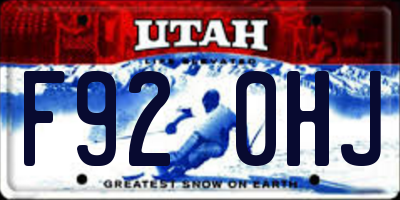 UT license plate F920HJ