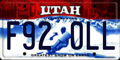 UT license plate F920LL