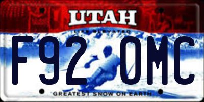 UT license plate F920MC