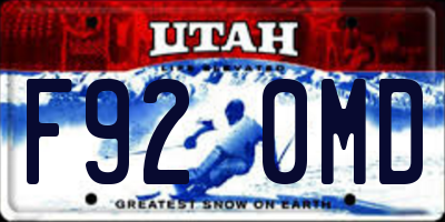 UT license plate F920MD