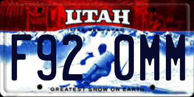 UT license plate F920MM