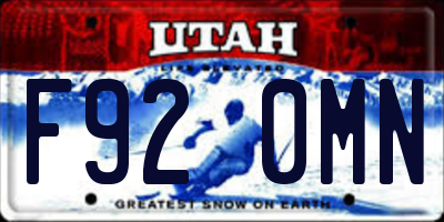UT license plate F920MN