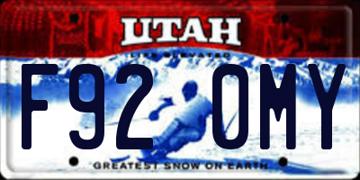 UT license plate F920MY