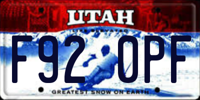 UT license plate F920PF
