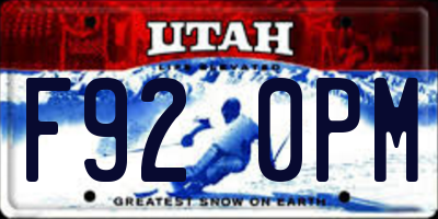 UT license plate F920PM