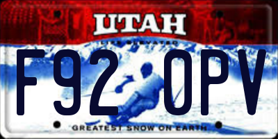 UT license plate F920PV