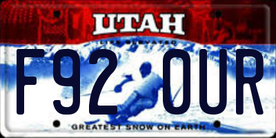 UT license plate F920UR