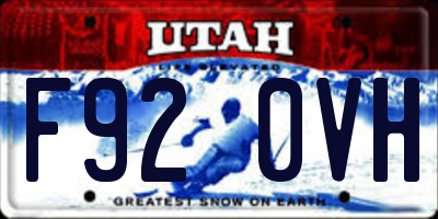 UT license plate F920VH