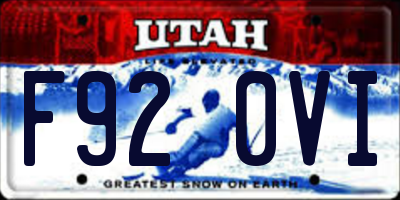 UT license plate F920VI