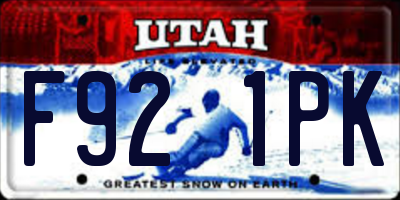 UT license plate F921PK