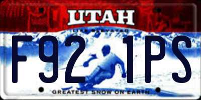 UT license plate F921PS