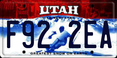 UT license plate F922EA