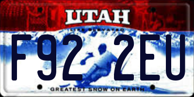 UT license plate F922EU