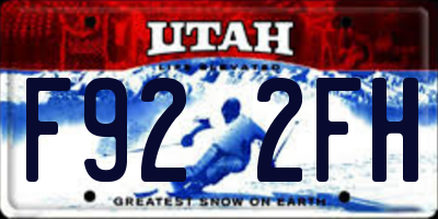 UT license plate F922FH