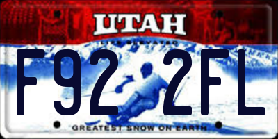 UT license plate F922FL